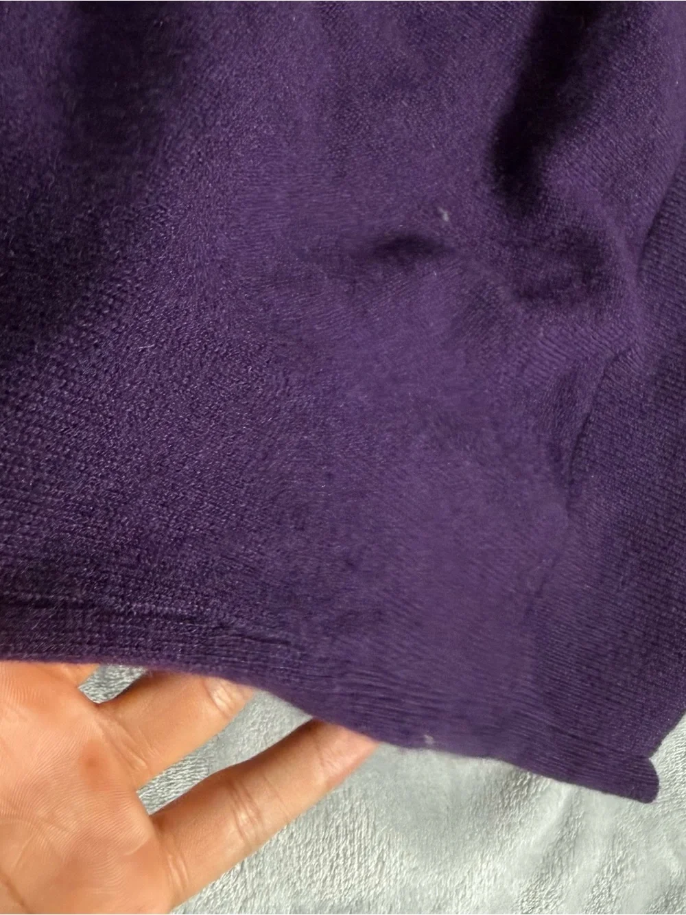 J Crew Cashmere Polo Sweater Mens M Preppy Thin Lightweight Knit Purple